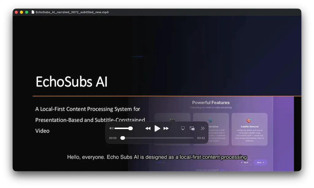 Presentation to Video